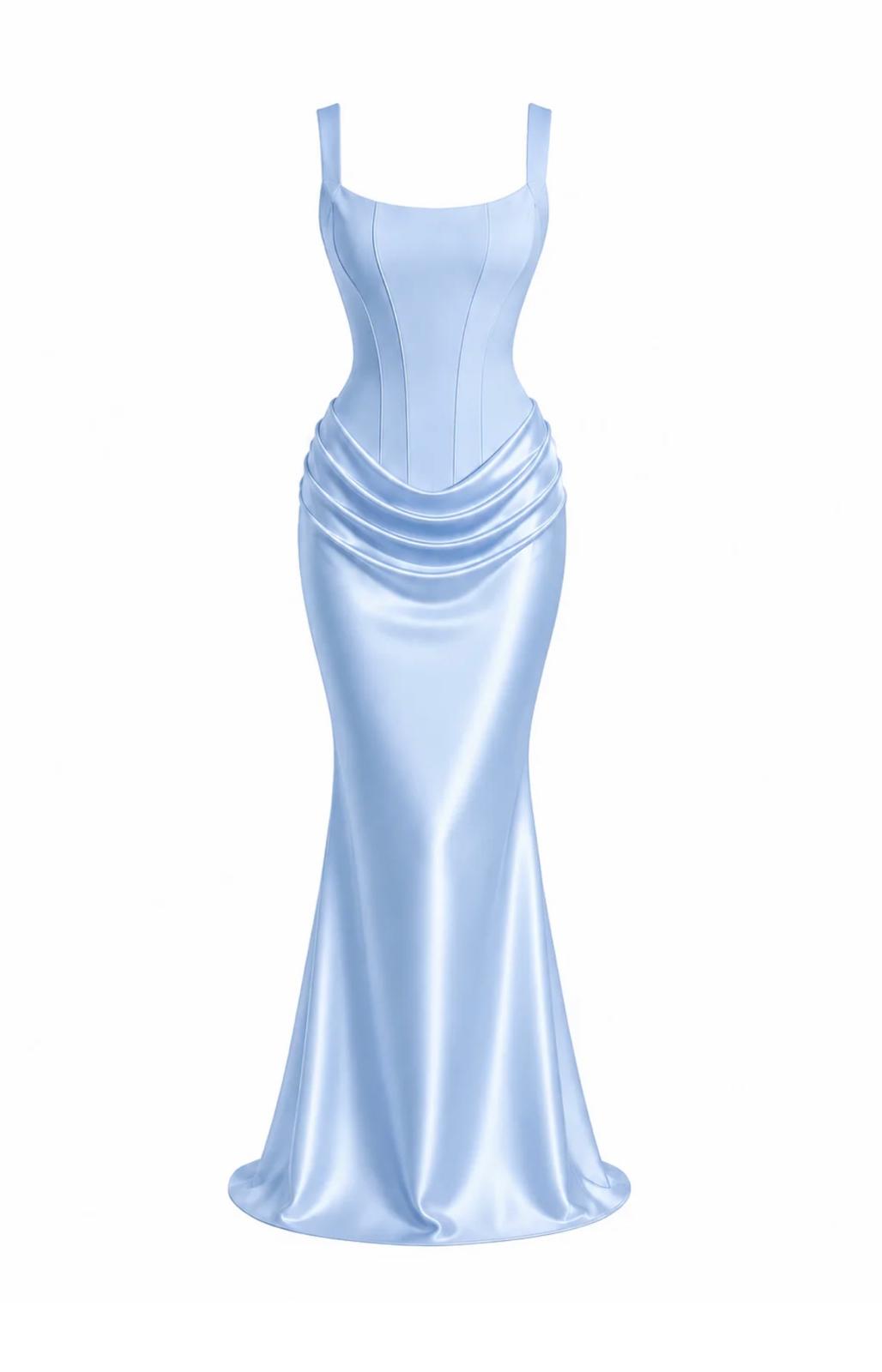 Üstü Korse Eteği Drape Valerie Elbise -Bebemavisi  ÖN SİPARİŞ