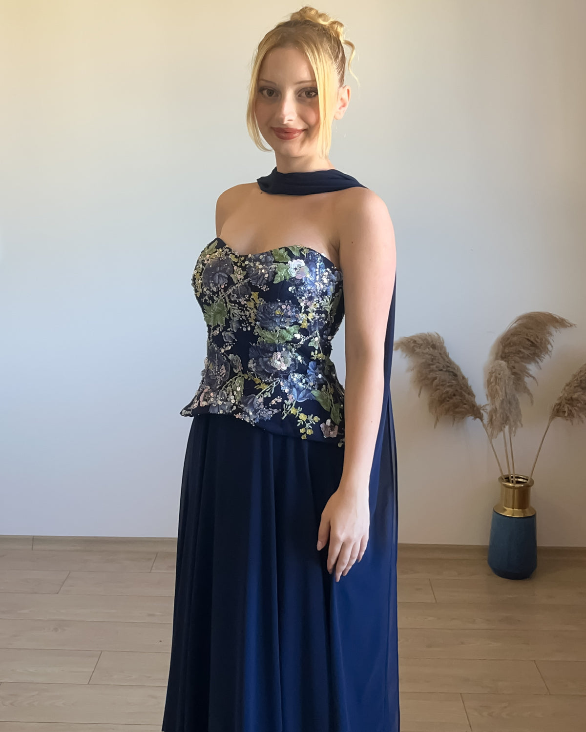 Rose Korseli Abiye - Lacivert