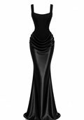 Üstü Korse Eteği Drape Valerie Elbise - Siyah