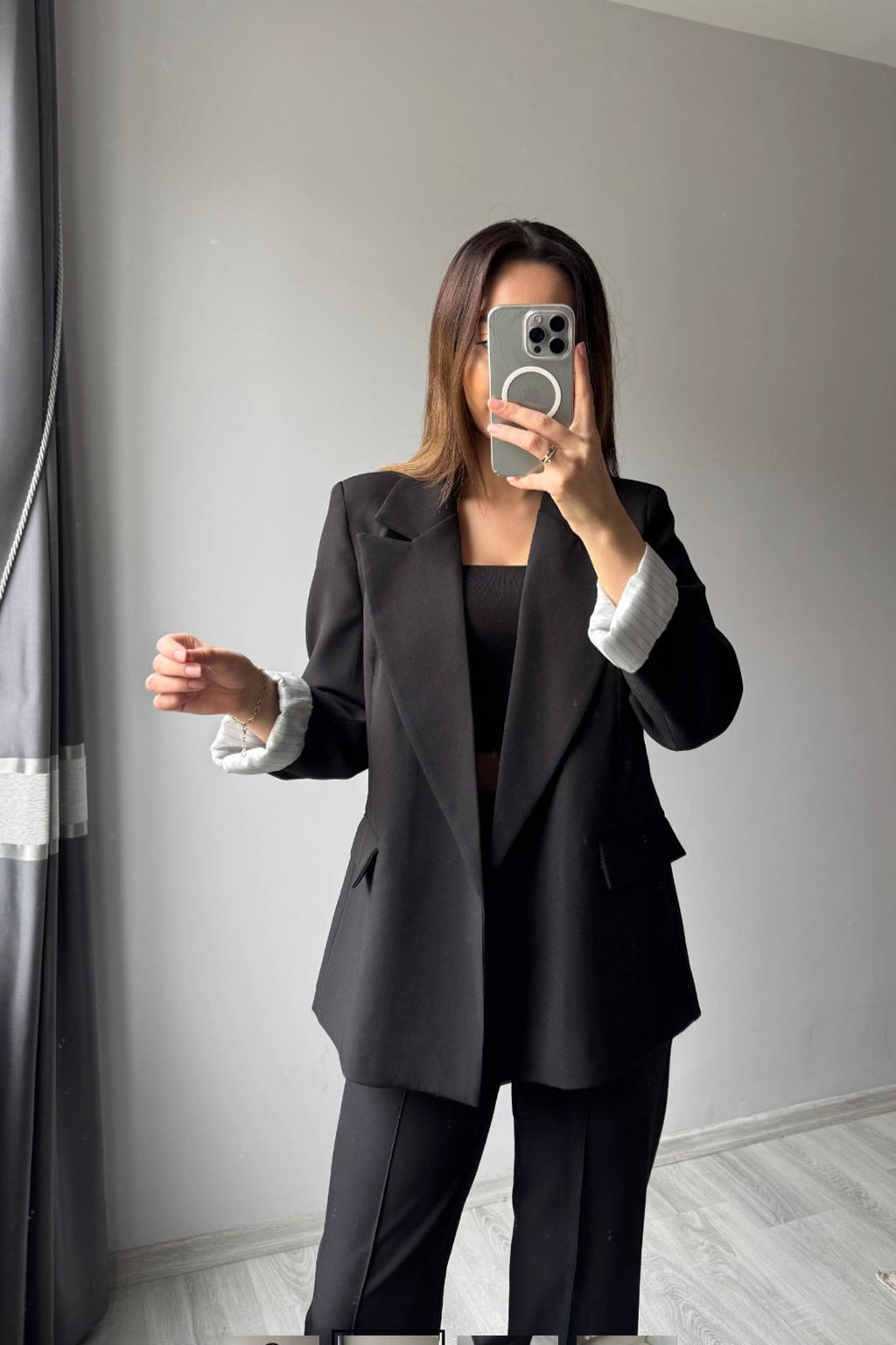 Premium Blazer Ceket - SİYAH